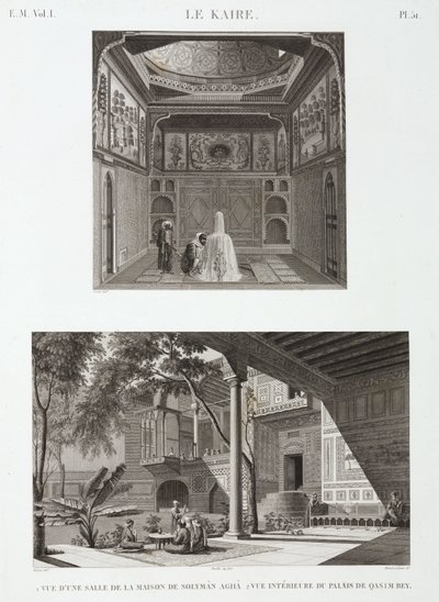 इस्लामी वास्तुकला के दो उदाहरण, काहिरा, मिस्र, c 1798 द्वारा अज्ञात