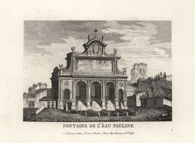 Fontana dell'Acqua Paola या Il Fontanone, Fontaine de l'Eau Pauline, रोम का दृश्य द्वारा अज्ञात