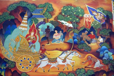 वाट आनंद मेत्यारामा थाई बौद्ध मंदिर। बुद्ध पेंटिंग का जीवन, 20160818, सिंगापुर, सिंगापुर द्वारा अज्ञात