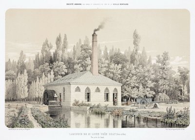 वाटर पावर, 1900 से पहले की जिंक रोलिंग-मिल (लैमिनोइर), सेंट लुइस, ब्रे के पास, फ्रांस द्वारा अज्ञात