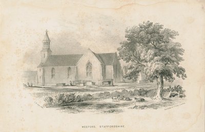 वेफॉर्ड चर्च: लिथोग्राफ, 1841 द्वारा अज्ञात