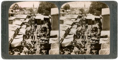 दमिश्क, सीरिया में 1900 के दशक में खुला बाजार। द्वारा अंडरवुड और अंडरवुड