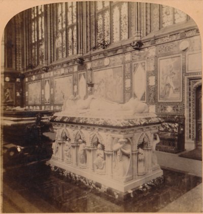 अल्बर्ट मेमोरियल चैपल, विंडसर, 1900 में प्रिंस कॉन्सोर्ट के सेनोटाफ। द्वारा अंडरवुड और अंडरवुड