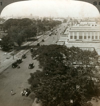 चौरंगी रोड, कलकत्ता, भारत, c1900s। द्वारा अंडरवुड और अंडरवुड