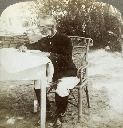 जापानी मुख्यालय, पोर्ट आर्थर, मंचूरिया में जनरल नोगी, c1904-1905। द्वारा अंडरवुड और अंडरवुड