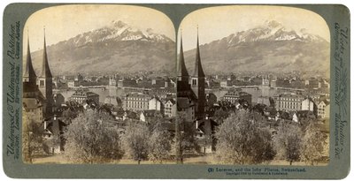 ल्यूसर्न और माउंट पिलाटस, स्विट्जरलैंड, 1903। द्वारा अंडरवुड और अंडरवुड