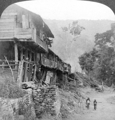 दार्जिलिंग, भारत, 1903 के पास मूल गांव, तीस्ता ब्रिज द्वारा अंडरवुड और अंडरवुड