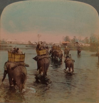 एक दिन की शूटिंग के बाद शिविर में वापस आना, बीबर जंगल, भारत, 1909. कलाकार: एल्मर अंडरवुड, बर्ट एलियास अंडरवुड। द्वारा अंडरवुड और अंडरवुड