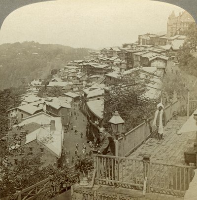 शिमला, इंडियास ग्रीष्मकालीन राजधानी, c1900s। द्वारा अंडरवुड और अंडरवुड