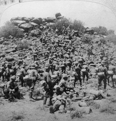 दक्षिण अफ्रीका के बोएर वॉर, 1900 में कोल्सेबर्ग में सफ़लक्स द्वारा बोअर कोपजे का तूफान। द्वारा अंडरवुड और अंडरवुड