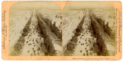 द चैंप्स एलिसीज़, पेरिस, फ्रांस, 1894। द्वारा अंडरवुड और अंडरवुड