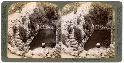 जेरूसलम, फिलिस्तीन, 1900 के बाहर पूल ऑफ सिलोआम। द्वारा अंडरवुड और अंडरवुड