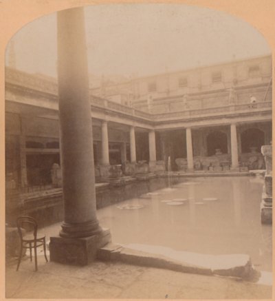 पुराना रोमन बाथ, बाथ, इंग्लैंड, 1900। द्वारा अंडरवुड और अंडरवुड