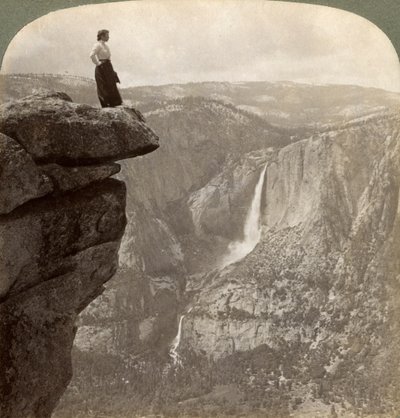 ग्लेशियर प्वाइंट, योसेमाइट घाटी, कैलिफोर्निया, यूएसए, 1902 से देखें। द्वारा अंडरवुड और अंडरवुड