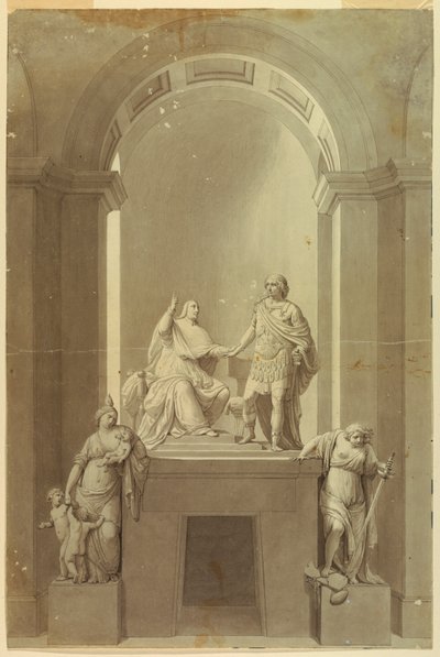 हेनरी कार्डिनल यॉर्क (1725-1807) और चार्ल्स एडवर्ड स्टुअर्ट, quot;यंग प्रेटेंडरquot; (1720-1788) का एक कब्रगाह स्मारक द्वारा अज्ञात