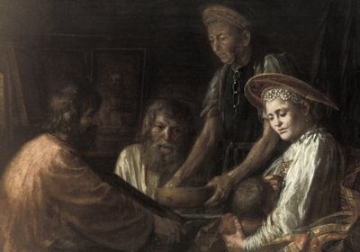 मिखाइल शिबानोव द्वारा किसानों को डिनर ए पेंटिंग, 1774। द्वारा अज्ञात