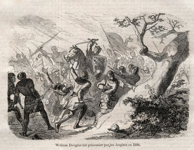 सर विलियम डगलस की गिरफ्तारी "" द हार्डी "" (द बोल्ड), लॉर्ड ऑफ डगलस (1243 - 1298) एन 1296 - "" डिक्शननेयर पॉपुलर इलस्ट्रियस " में उत्कीर्णन - 1864 - जोसेफ डेसेम्ब्रे और एडमंड एलोनियर द्वारा - द्वारा अज्ञात कलाकार