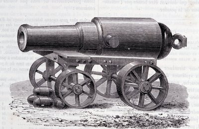 ए ब्लैकली राइफल - लंदन एक्सपो में द ब्लैकली कैनन (1862) द्वारा अज्ञात कलाकार