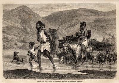 कबाइल चरवाहों का एक परिवार बेनी मेंगुएलेट मार्च में जाने के लिए वाडी जेमा को पार करता है, जो इस क्षेत्र में सबसे महत्वपूर्ण है; परिवार का मुखिया पहले उद्यम करता है, उसके बाद उसका परिवार और उसका झुंड, पहले भेड़ें और उनके बाद मवेशियों का बड़ा हिस्सा। इंग्लैं द्वारा अज्ञात कलाकार