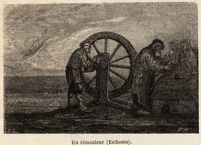 एस्टोनिया में एक पदच्युत। 1851-54 में रूसी बाल्टिक प्रांतों की अपनी यात्रा को चित्रित करने के लिए हेनरीट द्वारा चित्रण। एडौर्ड चार्टन द्वारा संपादित "" ले टूर डू मोंडे "" में उत्कीर्णन द्वारा अज्ञात कलाकार