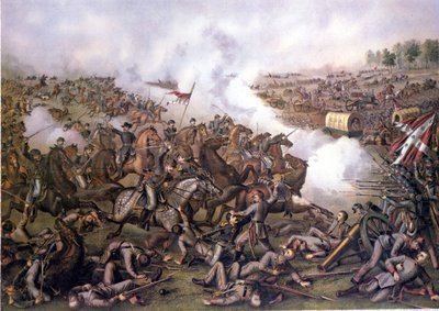 अमेरिकी गृहयुद्ध (1861 - 1865): फाइव फोर्क्स (वर्जीनिया) की लड़ाई 01 अप्रैल द्वारा अज्ञात कलाकार