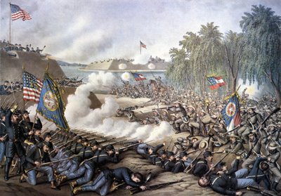 अमेरिकी गृहयुद्ध (1861 - 1865): कुरिन्थ की पहली लड़ाई (मिसिसिपी) 29 अप्रैल-जून 10 द्वारा अज्ञात कलाकार