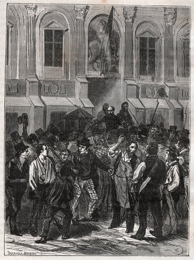 12 मई 1839 को गिरफ्तारी से पहले आर्मंड बार्ब्स, फ्रांसीसी क्रांतिकारी (1809-1870) - "हिस्टोइरे डी डिक्स उत्तर: 1830-1840" "लुई-ब्लैंक (1811-1882) में 1882 की उत्कीर्णन द्वारा अज्ञात कलाकार