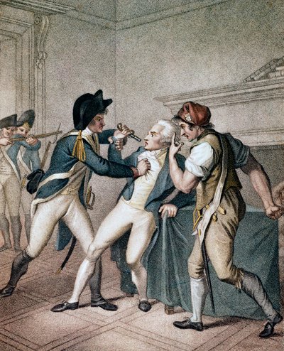27/07/1794 को मैक्सिमिलियन रोबेस्पिएरे की गिरफ्तारी - रोबेस्पिएरे की आशंका - रोबेस्पियर की गिरफ्तारी द्वारा अज्ञात कलाकार