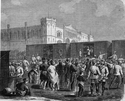 ब्रेस्लाउ (या व्रोकला), 1866 में ऑस्ट्रिया के खिलाफ अभियान में प्रशिया गार्ड के कुइरासियर्स। उत्कीर्णन द्वारा अज्ञात कलाकार