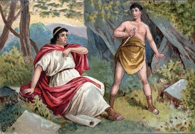 Caius Sempronius Gracchus (Gaio (Caio) Sempronio Gracco) (154-122 ईसा पूर्व) (Gracque), ट्रिब्यून ऑफ़ द प्लेबे, सीनेट और प्लेबे के बीच संघर्ष में पकड़ा गया, ने अपने दास को उसे मारने का आदेश दिया द्वारा अज्ञात कलाकार