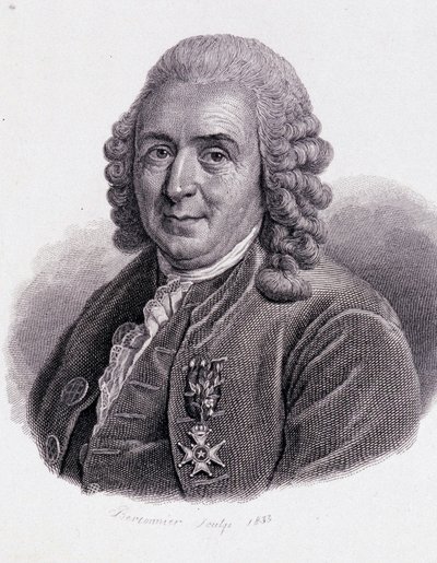 कार्ल वॉन लिने स्वीडिश प्रकृतिवादी और लेखक (1707 - 1778) - "उपयोगी पुरुषों के चित्र" में द्वारा अज्ञात कलाकार