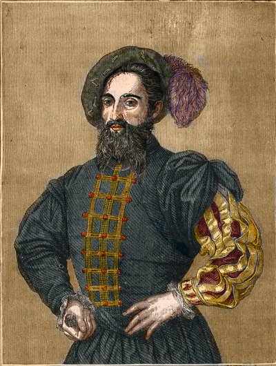 सेसारे बोर्गिया (1475-1507) ड्यूक ऑफ वालेंसिया। (उत्कीर्णन) (19वीं शताब्दी)। द्वारा अज्ञात कलाकार