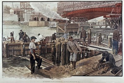 अलेक्जेंड्रे III ब्रिज की साइट - "" ले पेटिट जर्नल "" 05/1899 . में द्वारा अज्ञात कलाकार