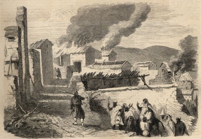 अल्जीरिया की विजय: १८५७ में ग्रेट काबिलिया के लिए अभियान। बेनी-येनी (बेनी येनी) को प्रस्तुत करना, १ ज़ौवे में बटालियन नेता, मिस्टर एमेलर द्वारा एक चित्र के आधार पर। 1857 से "ले मोंडे शानदार" में उत्कीर्णन। निजी संग्रह। द्वारा अज्ञात कलाकार