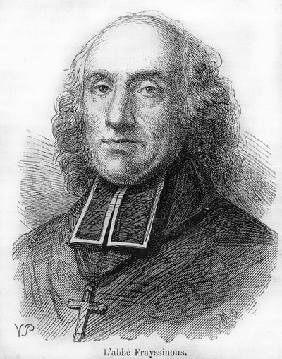 काउंट डेनिस डी फ्रैसिनस (1765-1841), फ्रांसीसी धर्माध्यक्ष, हर्मोपोलिस के बिशप, चर्च संबंधी मामलों और सार्वजनिक शिक्षा मंत्री। 1844 से उत्कीर्णन। द्वारा अज्ञात कलाकार