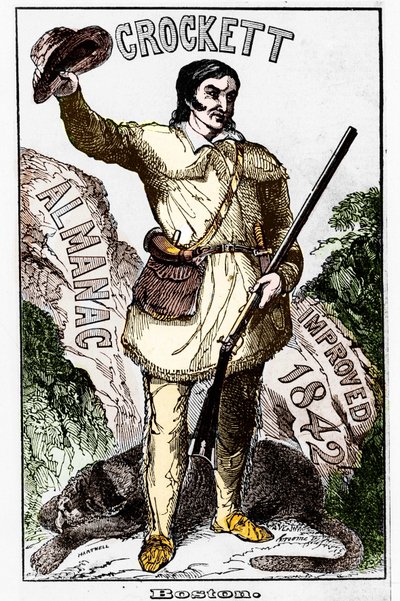 डेविड क्रॉकेट (1786-1836), अमेरिकी अग्रणी - पंचांग द्वारा अज्ञात कलाकार