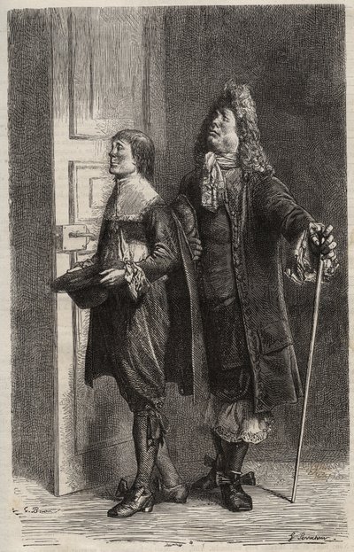 डायफ़ोइरस पेरे एट फिल्स - जीन बैप्टिस्ट पॉक्वेलिन डिट मोलिरे (1622-1673) द्वारा "" द इमेजिनरी मालाड "" के लिए उत्कीर्णन द्वारा अज्ञात कलाकार