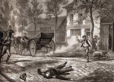 ड्यूक डी'ऑरलियन्स की 07/13/1842 को एक कार दुर्घटना में मृत्यु हो गई - हेनरी मार्टिन द्वारा "" हिस्टोइरे डी फ्रांस "" में द्वारा अज्ञात कलाकार