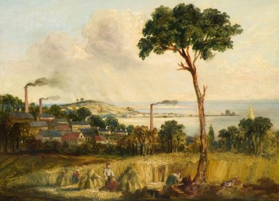 बाल्गे हिल से डंडी, c.1824 (बोर्ड पर तेल) द्वारा अज्ञात कलाकार