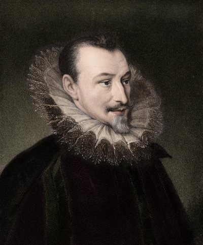 एडमंड स्पेंसर c1552 / 3-1599 - उत्कीर्णन - 19 वीं शताब्दी द्वारा अज्ञात कलाकार