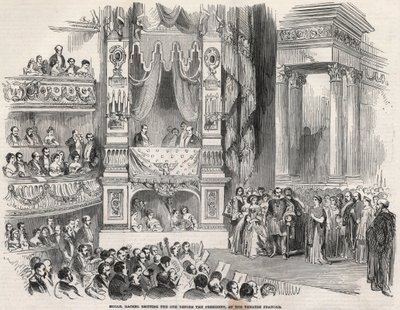 एलिजाबेथ राचेल फेलिक्स, जिसे मैडेमोसेले राचेल (1821-1858) के नाम से जाना जाता है, फ्रेंच ट्रैजेडिएन, नेपोलियन III से पहले 1852 में थिएटर फ़्रैंकैस में - दूसरे साम्राज्य की घोषणा की पूर्व संध्या पर, रैचेल ने 22 अक्टूबर 1852 को थिएटर फ़्रैंकैस में घोषणा की। द्वारा अज्ञात कलाकार