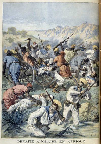 अफ्रीका में अंग्रेजी हार - 05/03/1894 के "" ले पेटिटी जर्नल "" में द्वारा अज्ञात कलाकार