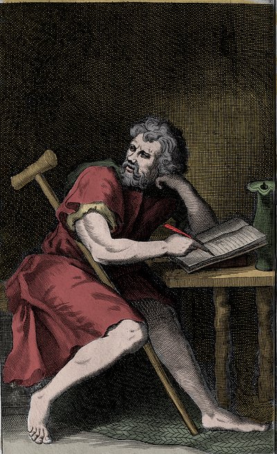 एपिक्टेट - EPICTETUS ग्रीक स्टोइक दार्शनिक द्वारा अज्ञात कलाकार