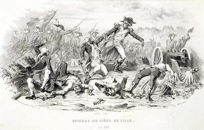 1792 में लिली की घेराबंदी का प्रकरण - "" फास्टेस डी गार्डेस नेशनलेस डी फ्रांस "" में द्वारा अज्ञात कलाकार