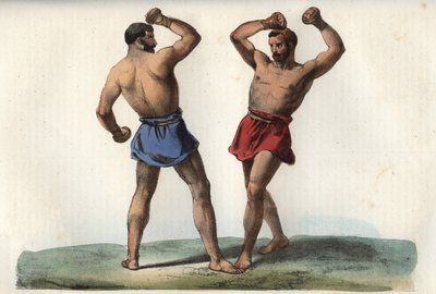 Etruscan मुक्केबाज - ब्रह्मांड के सभी लोगों के "" रीति-रिवाजों और रीति-रिवाजों से उत्कीर्णन। वह सरकार का इतिहास है, कानूनों का, मिलिशिया का, सभी देशों के धर्म का सबसे दूरस्थ समय से लेकर आज तक "1856 द्वारा अज्ञात कलाकार