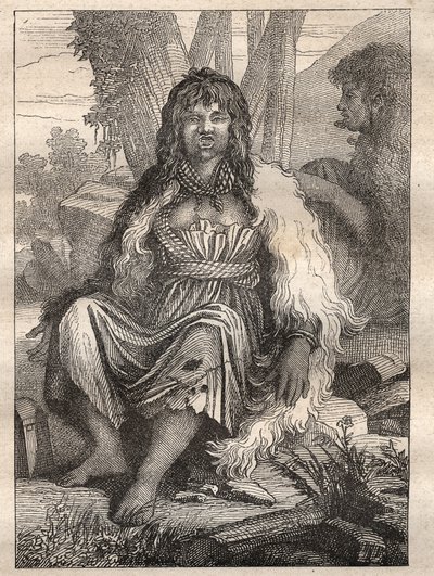 दुनिया भर में अभियान (1785-1788) जीन फ्रेंकोइस गैलाउप डी ला पेरोस (1741-1788) द्वारा: फ्रांसीसी (अलास्का) के बंदरगाह की महिलाओं के प्रकार - "लेस ग्रैंड्स मेरिनर्स डु 18 वीं शताब्दी" से लिया गया चित्रण" द्वारा अज्ञात कलाकार
