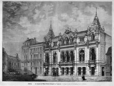पेरिस में Facade de l'Eden Theatre 7 rue Boudreau 7 जनवरी को खोला गया द्वारा अज्ञात कलाकार