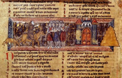 प्रथम धर्मयुद्ध (1096-1099): पीटर द हर्मिट (1050 - 1115), प्रथम धर्मयुद्ध के फ्रांसीसी धार्मिक नेता हारंगु लेस क्रोइस। नाइट की पांडुलिपि स्वान को द्वारा अज्ञात कलाकार