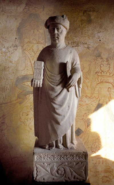 फ्रांसेस्को पेट्रार्का (1304 - 1374) (पेट्रार्क), इतालवी कवि। 14वीं सदी की मूर्ति। पडुआ के पास आर्कु में पेट्रार्क हाउस। द्वारा अज्ञात कलाकार