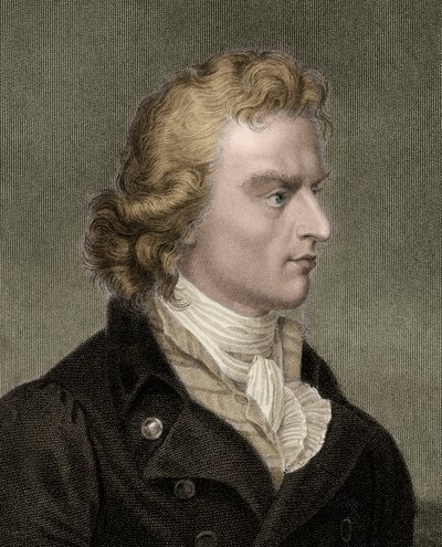 फ्रेडरिक वॉन शिलर 1759-1805 - उत्कीर्णन - 19वीं शताब्दी द्वारा अज्ञात कलाकार